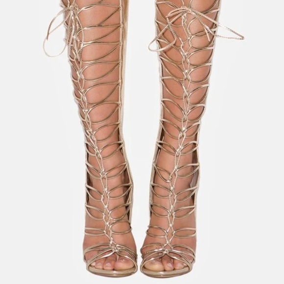 JustFab Shoes - JustFab "Hazell" Gladiator Heeled Sandal. Size 7.